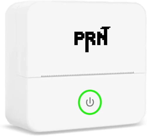 PRNT Z-01, 57mm Portable Thermal Printer, Inkless Instant Sticker Printer WHITE