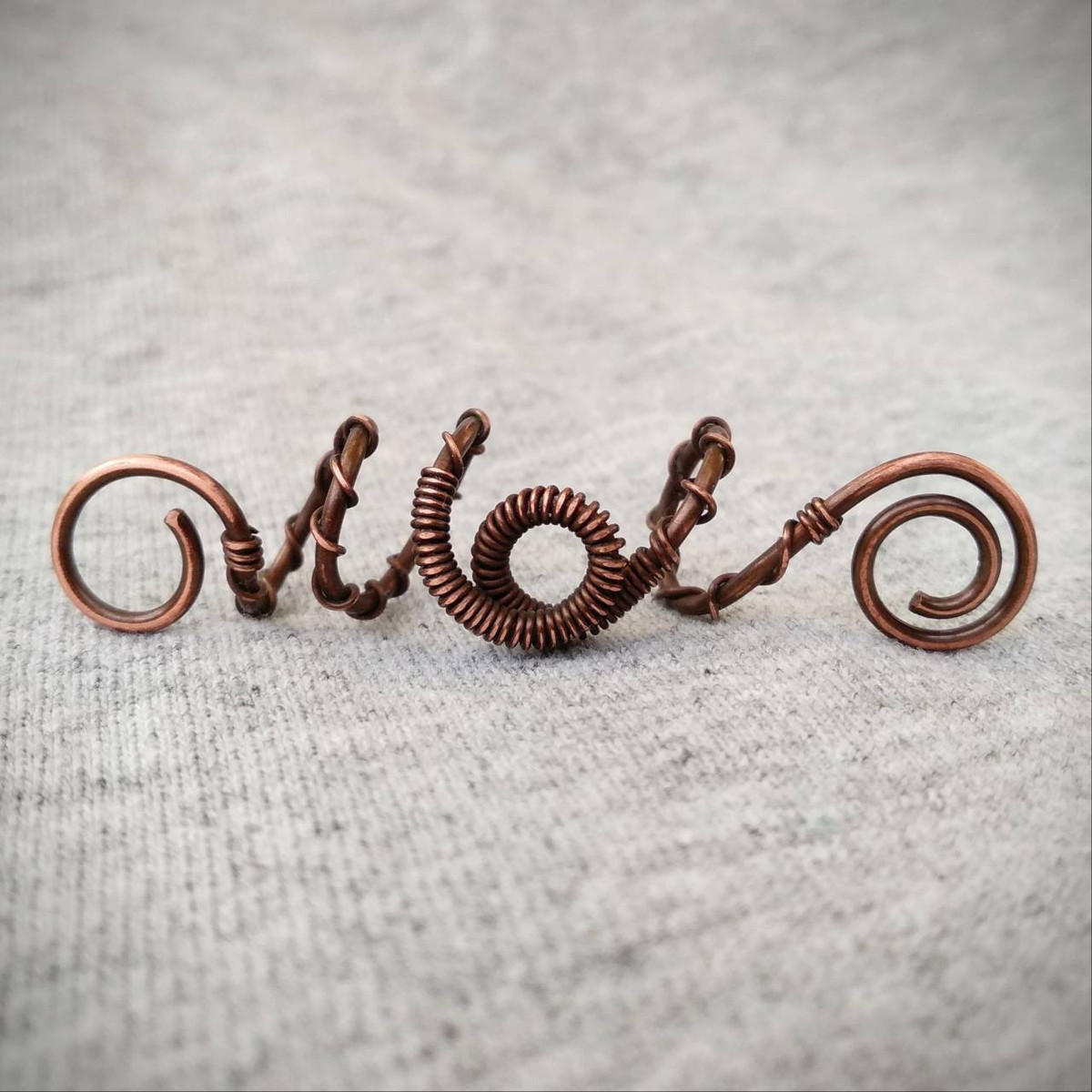 Steampunk dread bead, loc jewelry, copper dreadlock bead