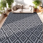 (5'x'8, 6'x9', 9'x12', 9'x18') Outdoor Rugs Patio Mat Reversible RV Camping Rug
