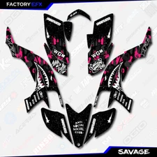 Black Pink Savage Camo Racing Graphics kit fits 03-08 Yamaha YFZ450 ATV Decals
