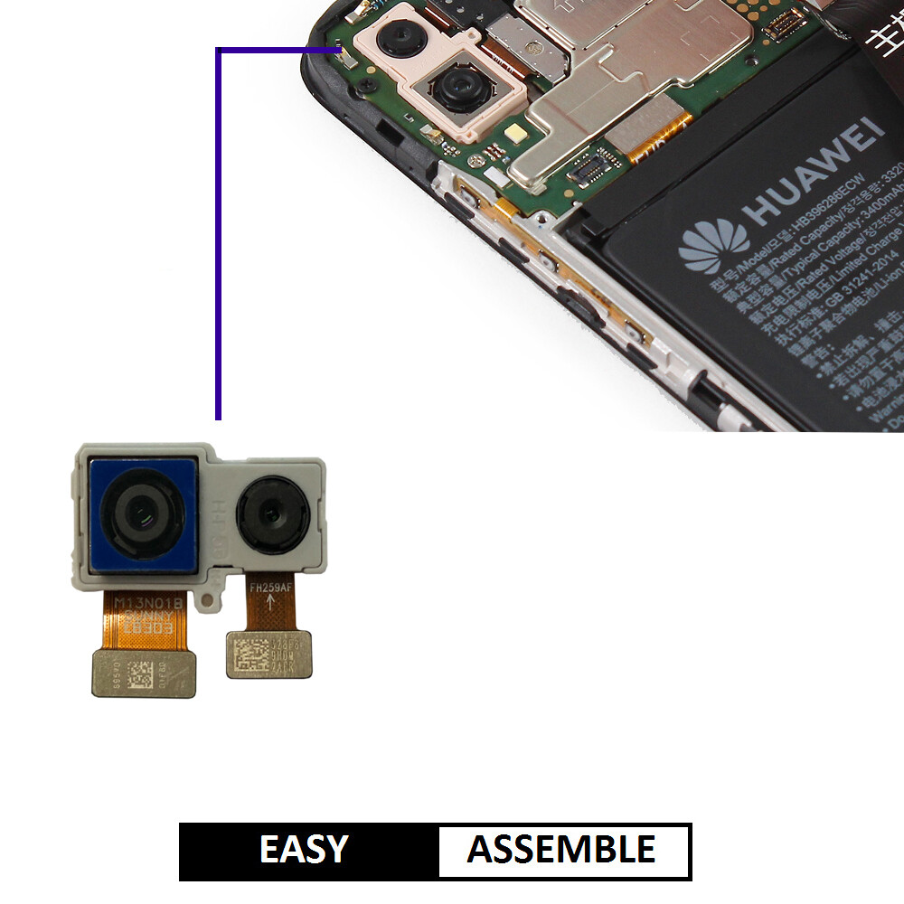 Image 3 - For Huawei P Smart 2019 POT-LX1 Genuine Rear (Back) Main Camera Replacement