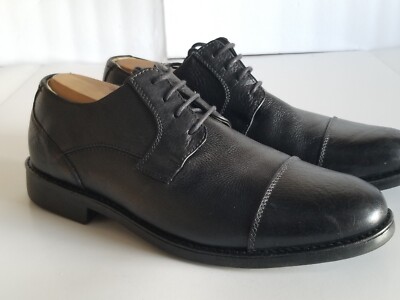 Belvedere Shoes Mens 9.5 D Duke Dress Lace Up Oxford Black  display picture 3