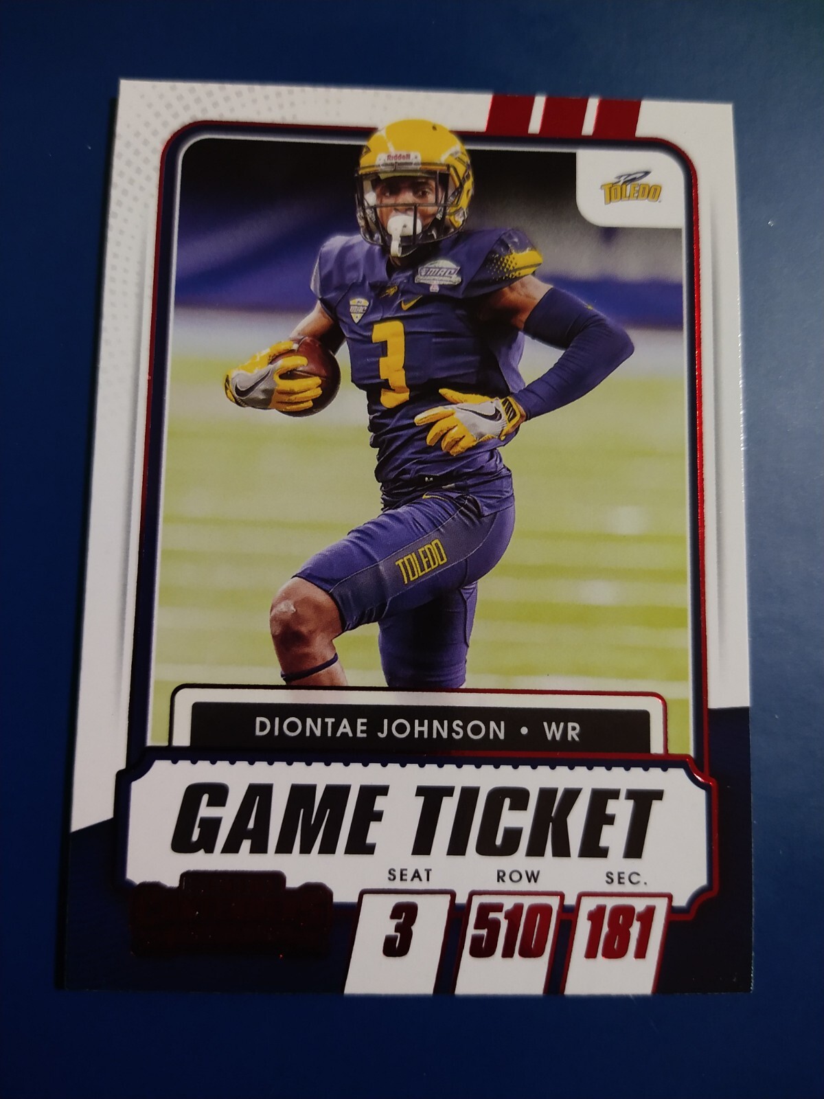 Diontae Johnson 2021 Contenders Draft Picks Red GAME TICKET Parallel #95