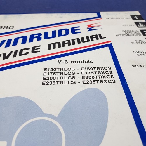 1980 Evinrude 5496 Service Manual V-6 Models OMC - Picture 2 of 5