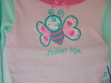 Little Dreams Pink and Green Pajama LS Size 24M nwt