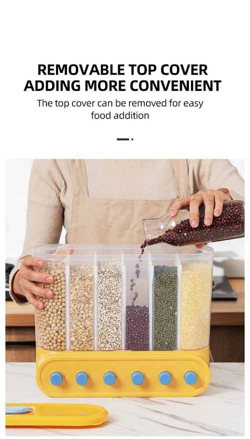 Wallmounted Food Storage Containers Sealed Grain Bucket Cereal Storage