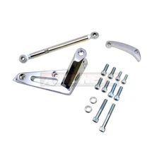 Chrome Billet Aluminum Small Block Chevy Alternator Bracket SWP Short Water Pump