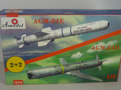  4 Stck. US Slam Raketen AGM-84 E und 84 H  - Amodel  Bausatz 1:72  - 72375  #E 