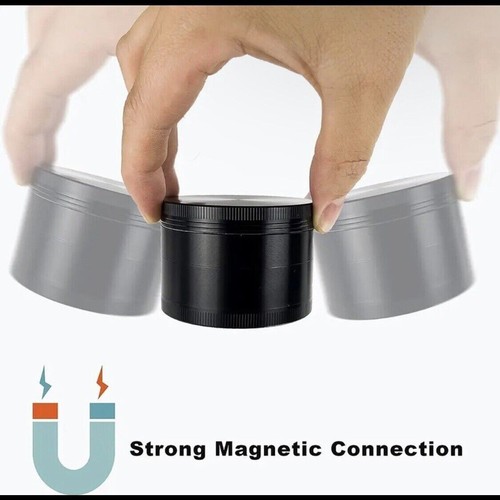 4-Piece 2.5in Spice Herb Grinder Metal Herb/Spice Grinder 45 Sharp Gold 2-in-1 - Picture 7 of 23