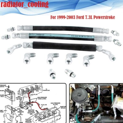 #ad #ad High Pressure Oil Pump HPOP Lines Hose Kit For 1999 2003 Ford 7.3L Powerstroke $84.95