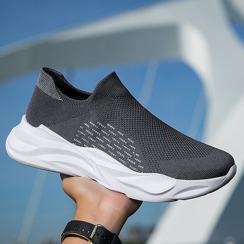 Outdoor Breathable Tennis Shoes Cushioned Mesh Slip on Women Men Sneaker Size 10 - Picture 41 of 69