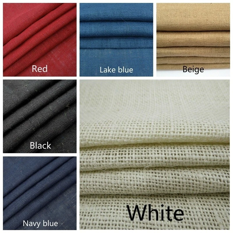 Natural 100% Jute Fabric Burlap Plain Flax Linen Cloth Eco Material Sewing Craft - Image 2 of 4