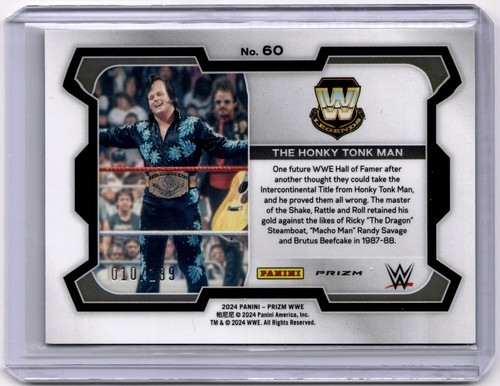 The Honkey Tonk Man 2024 Panini Prizm Blue Prizm #60 Legends #010/199 - Foto 2 di 2