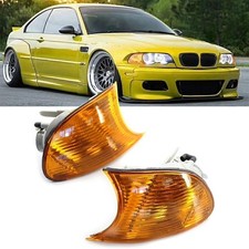 For Bmw E46 3-series 2dr 2000-2001 Front Turn Signal Light With Yellow Lens