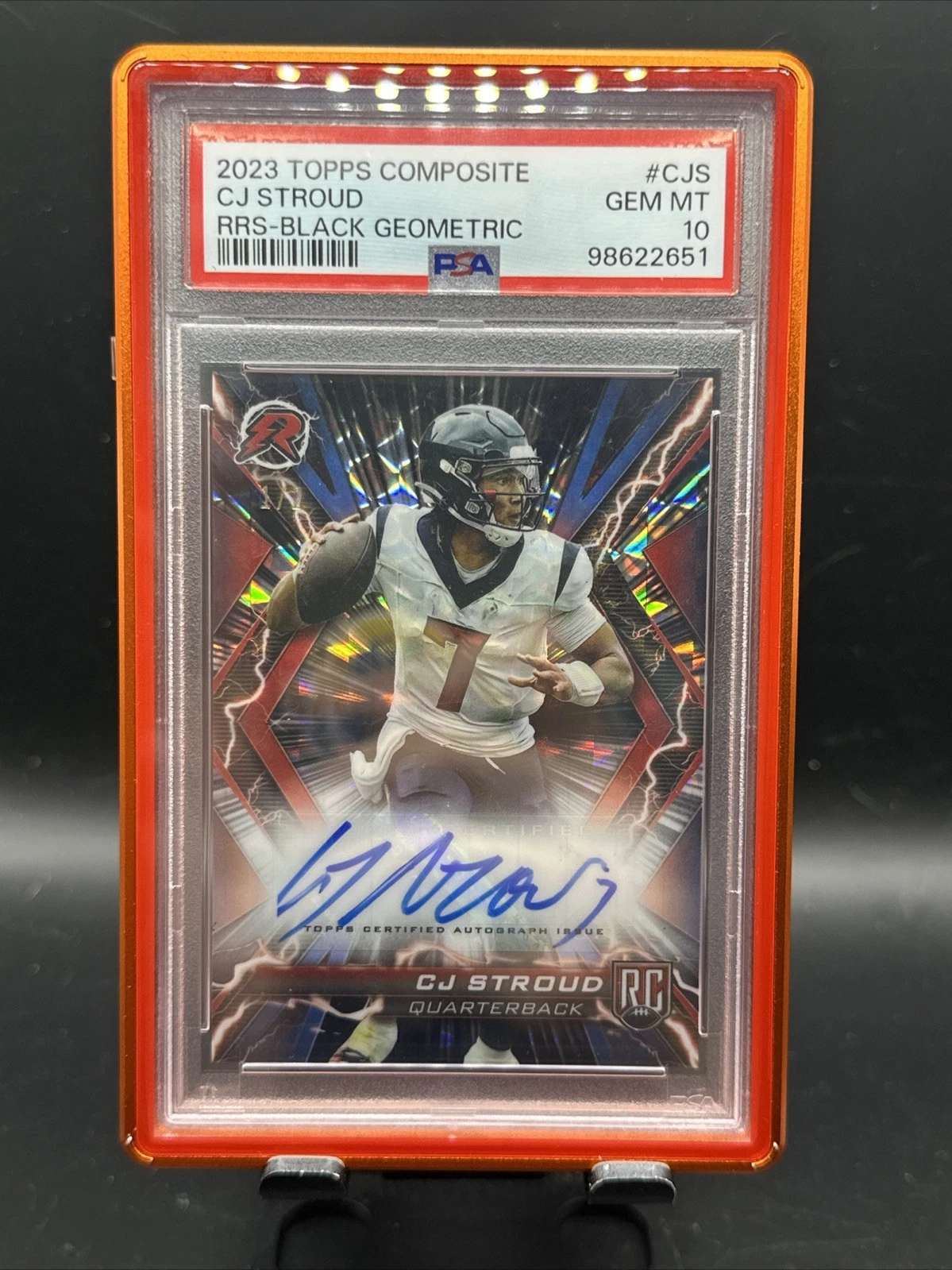 CJ Stroud Topps Composite Resurgence Rookie Signatures #CJS Black Geometric