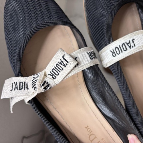 Christian Dior Flat Shoes J'ADIOR Ribbon Dark Blue Size US9 26cm Used Authentic - Bild 13 von 14