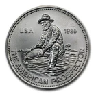 Vintage 1985 Engelhard Eagle Prospector 1 oz .999 Silver  Round ~ Blast White