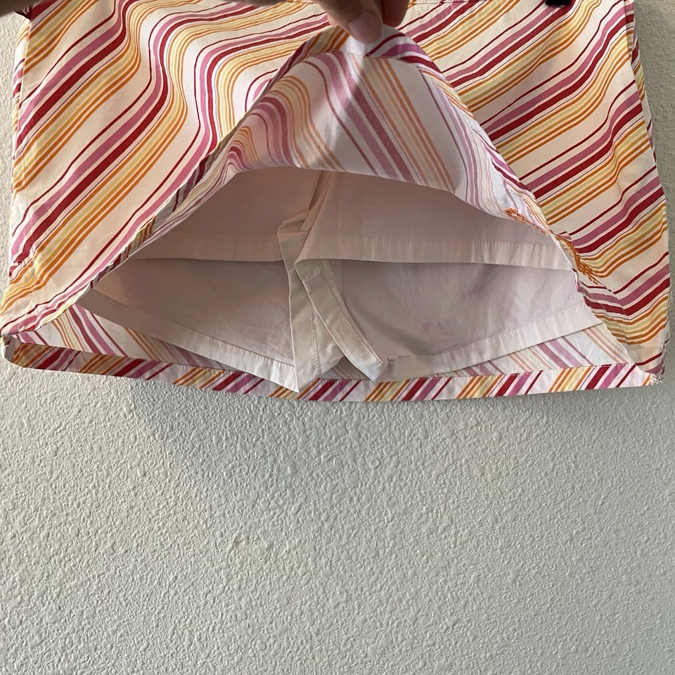 Mini Skort Hollister Micro Vintage Talla 6 Juniors Rayas Colorido tiro bajo Y2K Foto 4 de 4