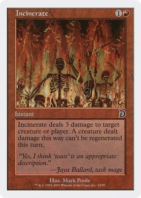 Incinerate #14 *Foil* (NM) Deckmasters Garfield vs Finkel MTG
