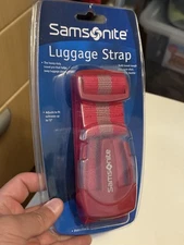 RED Samsonite Luggage Heavy Duty Strap Travel  NIP fits up to  72in cases 