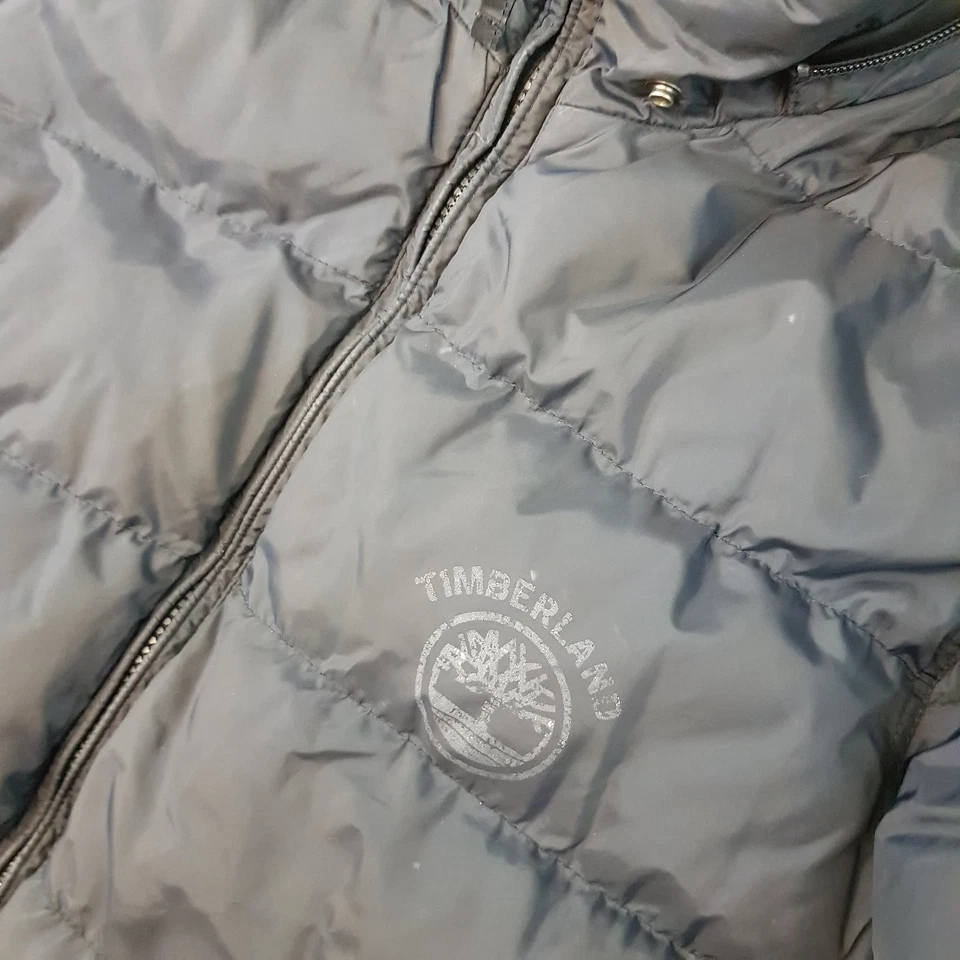 Timberland Mens Jacket Medium Blue Navy Puffer Quilted Padded Outdoors Coat - Image 2 of 4