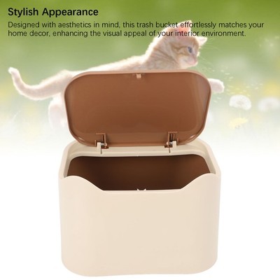 Cat Litter Trash Can With Press Type Lid Enclosed Design Compact Multipurpos SET