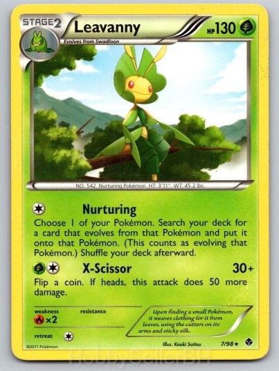 LEAVANNY 7/98 RARE EMERGING POWERS HP POKEMON