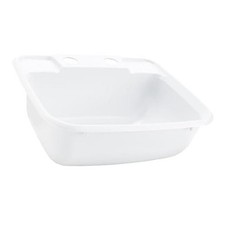 Rectangle RV Bathroom Sink Single Bowl Lavatory Sink White No Faucet