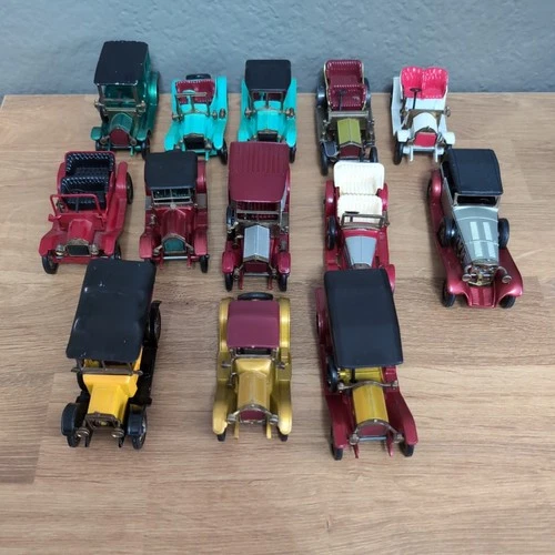 Lot of 13 Vintage Matchbox Lesney Antique Cars 1960-70s Models of Yesteryear