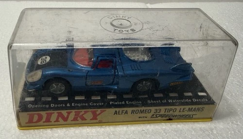 Vintage Dinky Toys Number 210 Alfa Romeo 33 Tipo Le Mans With Case Speedwheels