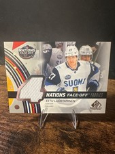 2025-26 EETU LUOSTARINEN SP Game Used 4 NATIONS FACE-OFF FABRICS #4NEL Finland