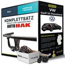 Für VW Golf VI Fliessheck Typ 5K1 Anhängerkupplung starr +eSatz 13pol 10.08- NEU