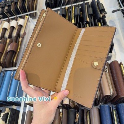 NWT Coach Slim Zip Wallet Signature Canvas With Stripe CR928 Gold
