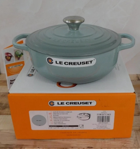 Le Creuset ® 3.5-Qt. Signature Round Sauteuse - Sea Salt New In Box - Picture 10 of 10