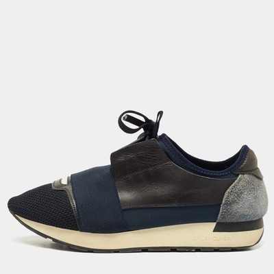 Balenciaga Tricolor Leather Suede and Mesh Race Runner Sneaker Gr.40