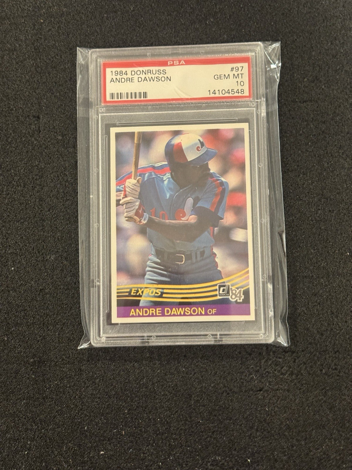1984 Donruss Andre Dawson #97 PSA 10 Expos HOF