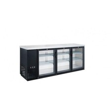 Dukers DBB72-H3 72" 3-Door Back Bar Beverage Cooler Hinged Doors - NEW
