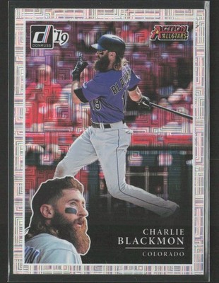 Charlie Blackmon 2019 Donruss #AA11 Action All-Stars Vector Colorado Rockies