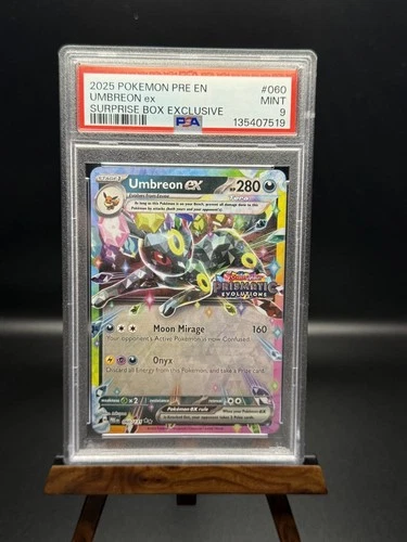 Pokemon Prismatic Evolutions Umbreon ex 060/131 Surprise Box Stamped PSA 9