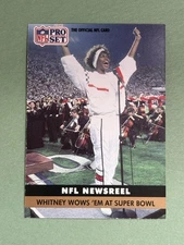 Whitney Wows 'Em At Super Bowl 1991 Pro Set #350 CC834