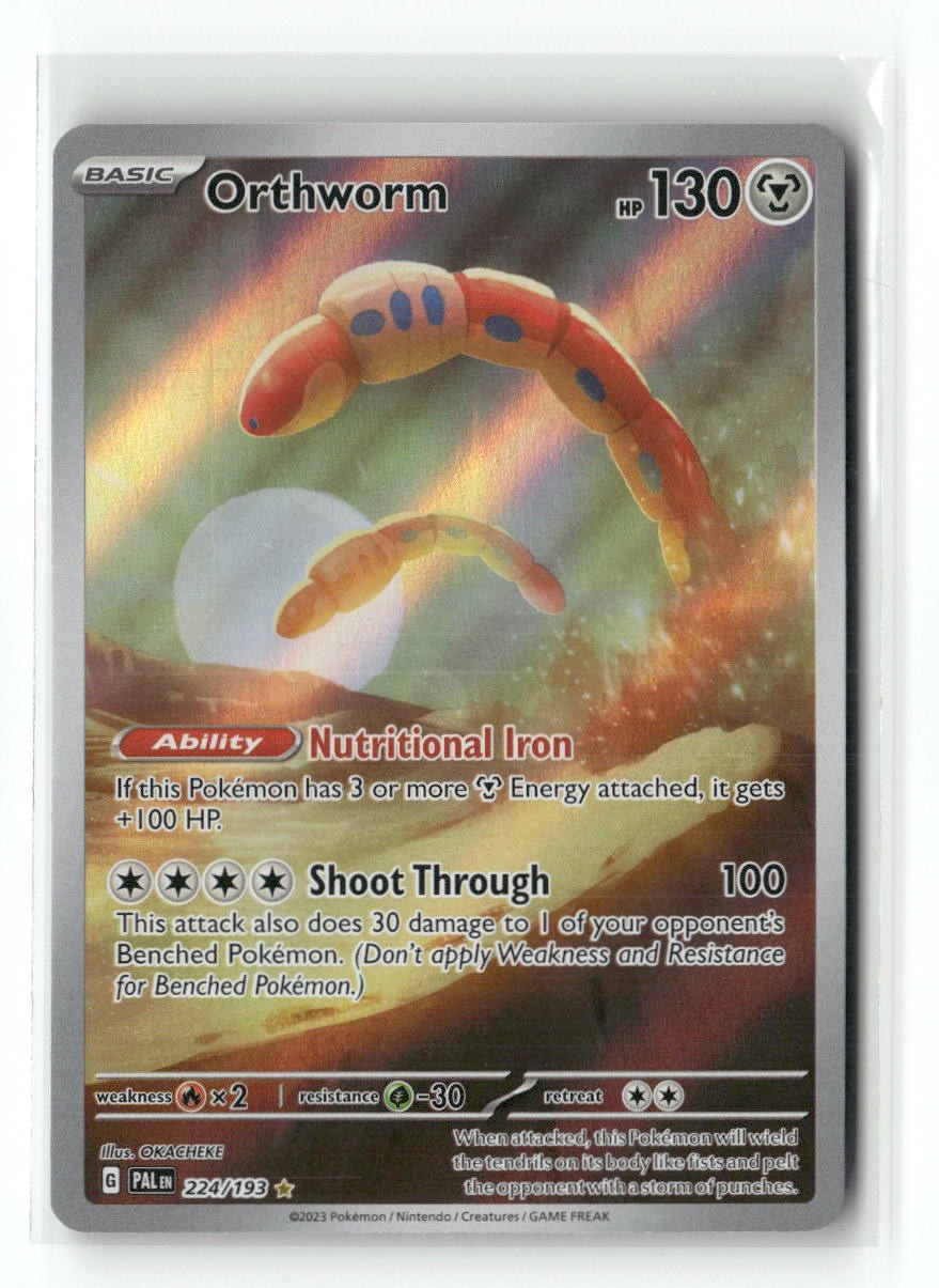 Orthworm 224/193 Illustration Rare Paldea Evolved Pokemon Holo Near Mint