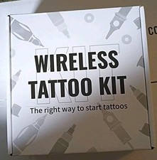 Wireless Tattoo Kit Professional Rotary Machine Starter Set White Box NEW