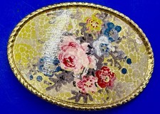 Beautiful Rose Flower Bouquet Floral Theme Western Cowgirls Ladies Belt Buckle
