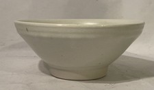 Japanische Suribachi Mörser Mahlschale 7"D Keramik Creme Porzellan Hergestellt in Japan