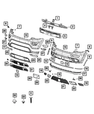 Genuine Mopar Fog Lamp Bezel Trim Ring Right 6ED54SZ7AA
