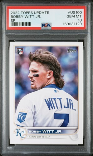 2022 TOPPS UPDATE SP #US100 BOBBY WITT JR. ROOKIE RC PSA 10