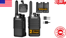 2 PACK Long Range Walkie Talkie 100 Mile Two Way Radio Charge Waterproof USB-C