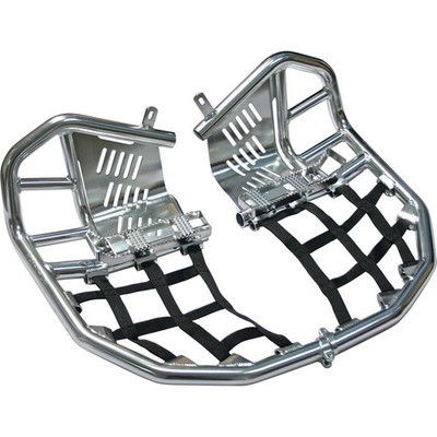 MotoSport Rock Pro Series Race Nerf Bars - Silver RNB-195-T7-SR