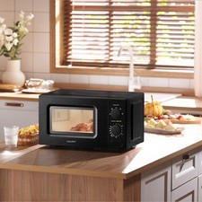 COMFEE 20L Manual Microwave Oven 700W 5 Power level Black Dial Control Microwave