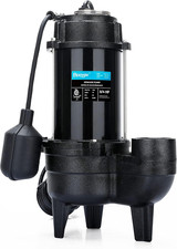 3/4 HP Submersible Sewage Pump 120V 6400 GPH Cast Iron Effluent Pump
